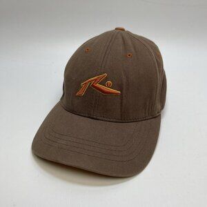 Vintage Rusty Hat Cap Men Brown / Orange Bill Surfer Surfing Skater Y2K FlexFit
